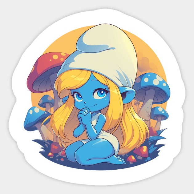 smurf Sticker by StevenBag